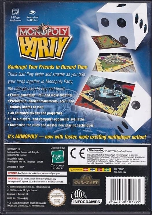 Monopoly Party - GameCube (B Grade) (Genbrug)